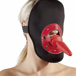 Sort Maske med Analplug/Gag