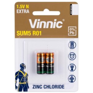 VINNIC Sum5, 1,5V Batteri 2 stk