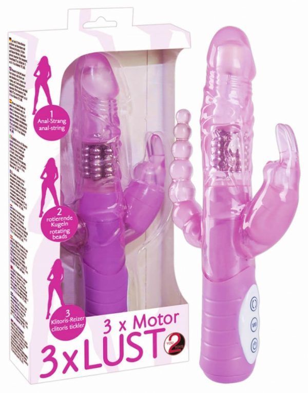 Rabbit Dual Pleasure Perlevibrator Dildo