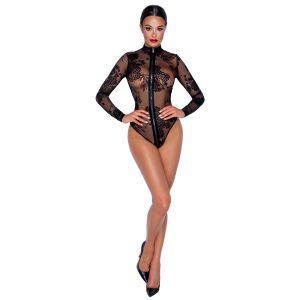 Noir Body med Velour Flock Print