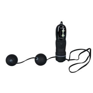 Bækkenbundskugler Velvet Vibrating Black Balls