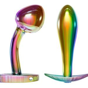 Metal Butt Plug Set in Rainbow Colors