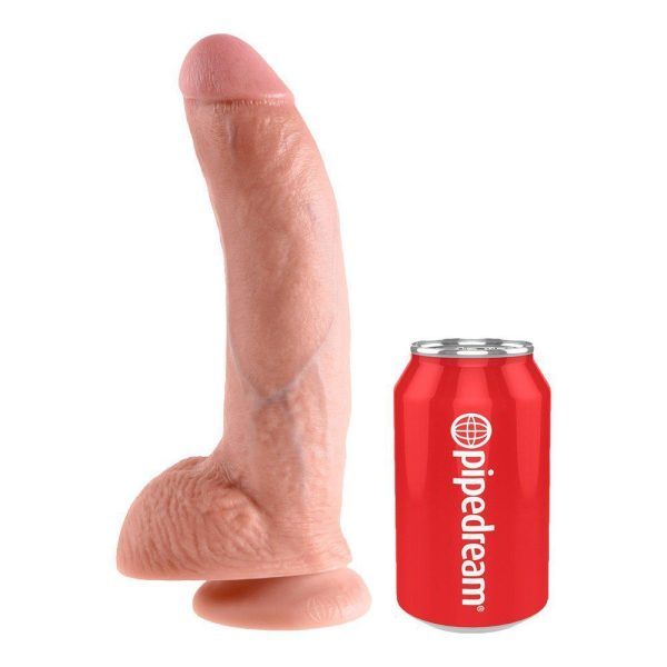 King Cock 23cm Cock With Balls Realistisk Dildo - Lys Hudfarve