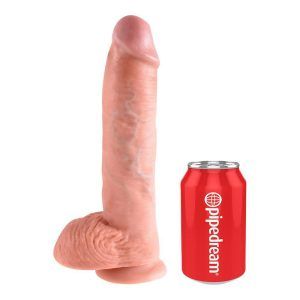 King Cock 25cm Cock With Balls Realistisk Dildo - Lys Hudfarve