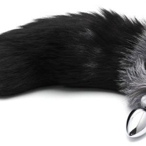 Black & White Fox Tail M