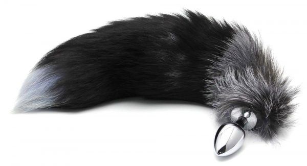 Black & White Fox Tail M