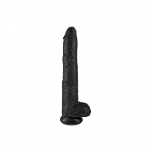 King Cock Dildo med Kugler Sort 35,6 cm