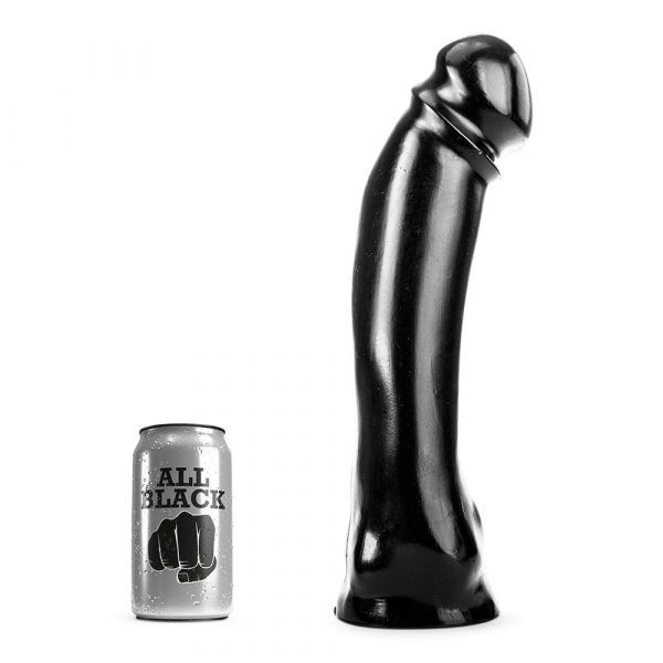 All Black 50 - Kæmpe Dildo med Knæk