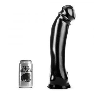 All Black 50 - Stor Dildo med knæk