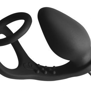 Analvibrator med penis-/testikelring "RO-ZEN-Black"