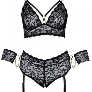 Bralette og stroppe-trusse ouvert