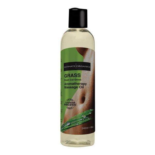 Intimate Organics Aromatherapy - Massageolie Med Duft - grass - 240 ml