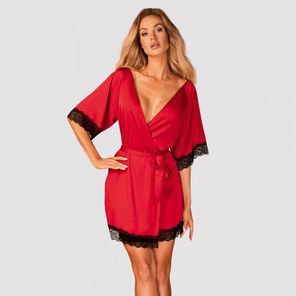 Kimono "Sensuelia" med blondekanter