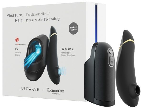 Legetøjssæt "Pleasure Pair" med Arcwave masturbator Ion og Womanizer Premium 2