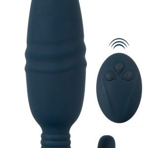 "RC Thrusting Butt Plug with Vibration" med 2 x 10 vibrationstilstande og 10 stødhastigheder