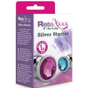 Silver Star Anal Plug L - Blå