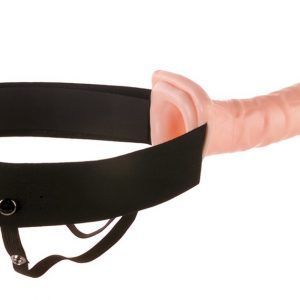 10" Flesh Hollow Strap-on